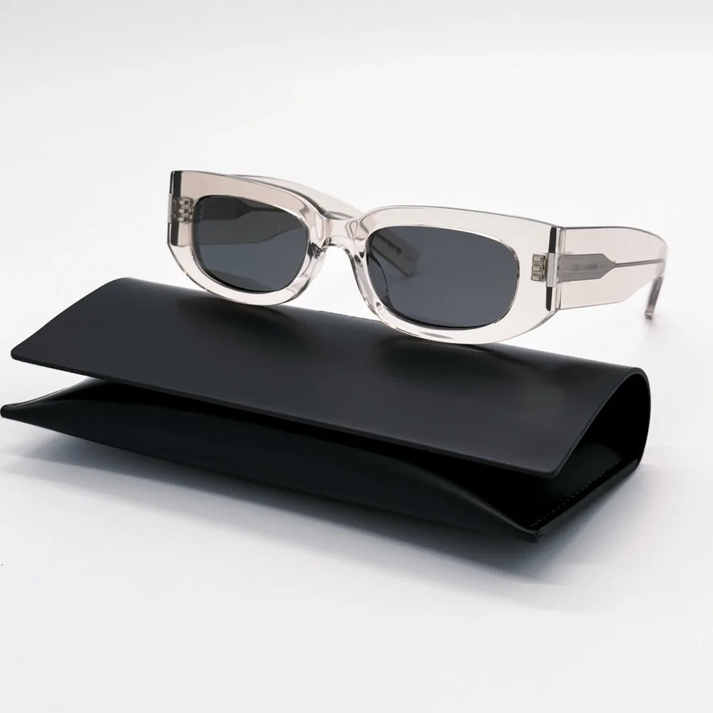 NEW SAINT LAURENT SL697 003 CLEAR GRAY UNISEX SUNGLASSES SAINT LAURENT SL 697